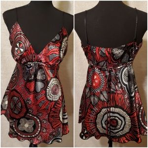 One Clothing Red & Black Spaghetti Strap Top